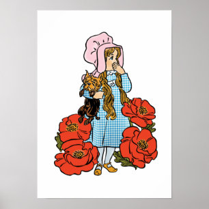 tovenaar van Oz, Dorothy, Red Poppy Flowers Poster