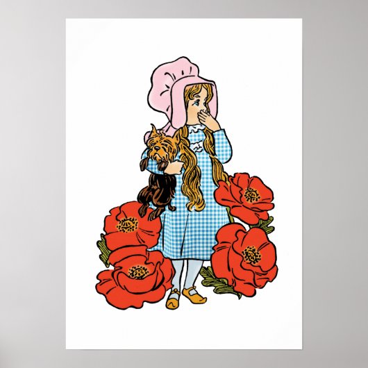  tovenaar van Oz, Dorothy, Red Poppy Flowers Poster (Voorkant)