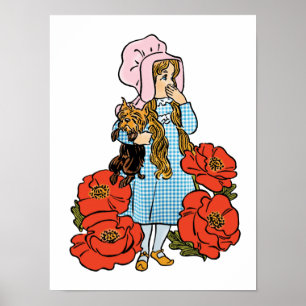 tovenaar van Oz, Dorothy, Red Poppy Flowers Poster
