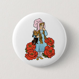  tovenaar van Oz, Dorothy, Red Poppy Flowers Ronde Button 5,7 Cm