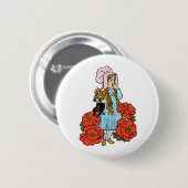  tovenaar van Oz, Dorothy, Red Poppy Flowers Ronde Button 5,7 Cm (Voorkant /achterkant)