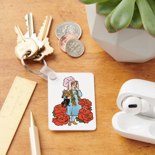  tovenaar van Oz, Dorothy, Red Poppy Flowers Sleutelhanger (Bureau)