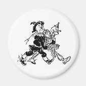  tovenaar van Oz Dorothy Sleeping met papavers Magneet (Voorkant)