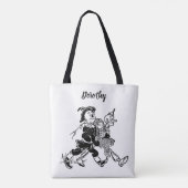  tovenaar van Oz Dorothy Sleeping met papavers Tote Bag (Achterkant)