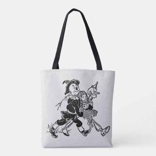  tovenaar van Oz Dorothy Sleeping met papavers Tote Bag (Achterkant)