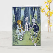 Tovenaar van Oz Dorothy Tin Woodsman Scarecrow Kaart (Gele Bloem)