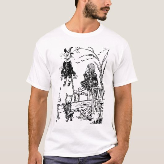 Tovenaar van Oz Dorothy Toto en de Scarecrow T-shirt (Voorkant)