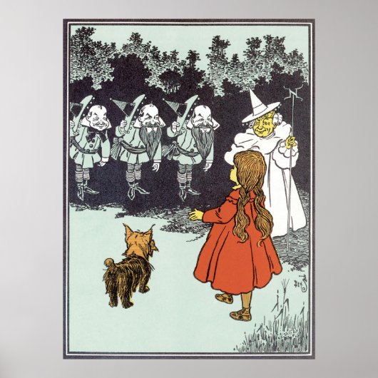  Tovenaar van Oz Dorothy Toto Glinda Munchkins Poster (Voorkant)
