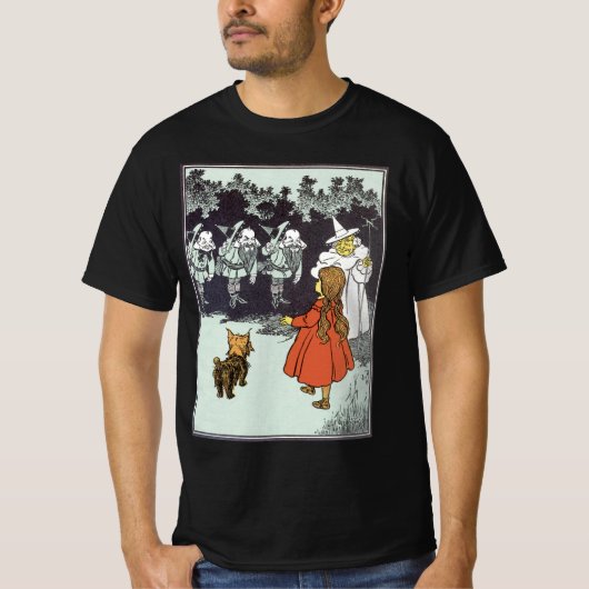  Tovenaar van Oz Dorothy Toto Glinda Munchkins T-shirt (Voorkant)