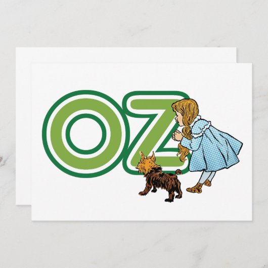  tovenaar van Oz Dorothy Toto met grote letters (Voorkant / Achterkant)