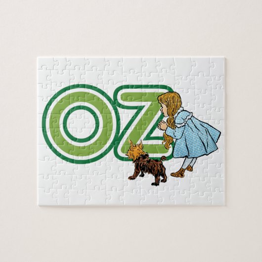  tovenaar van Oz Dorothy Toto met grote letters Legpuzzel (Horizontaal)