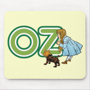  tovenaar van Oz Dorothy Toto met grote letters Muismat