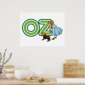  tovenaar van Oz Dorothy Toto met grote letters Poster (Keuken)