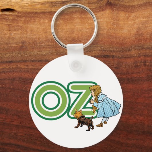  tovenaar van Oz Dorothy Toto met grote letters Sleutelhanger (Voorkant)