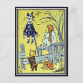  tovenaar van Oz, Dorothy Toto ontmoeten Scarecrow Briefkaart (Voorkant)