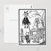 tovenaar van Oz, Dorothy Toto ontmoeten Scarecrow Briefkaart (Voorkant / Achterkant)