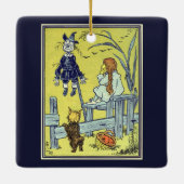  tovenaar van Oz, Dorothy Toto ontmoeten Scarecrow Keramisch Ornament (Achterkant)