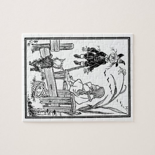  tovenaar van Oz, Dorothy Toto ontmoeten Scarecrow Legpuzzel (Horizontaal)