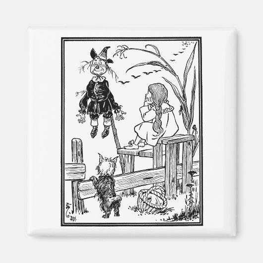 tovenaar van Oz, Dorothy Toto ontmoeten Scarecrow Magneet (Voorkant)