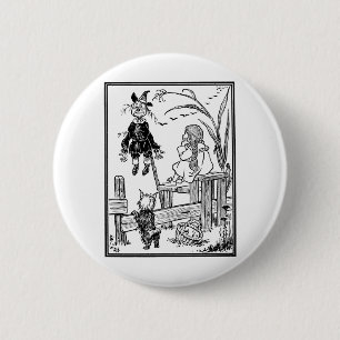 tovenaar van Oz, Dorothy Toto ontmoeten Scarecrow Ronde Button 5,7 Cm