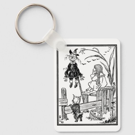  tovenaar van Oz, Dorothy Toto ontmoeten Scarecrow Sleutelhanger (Voorkant)