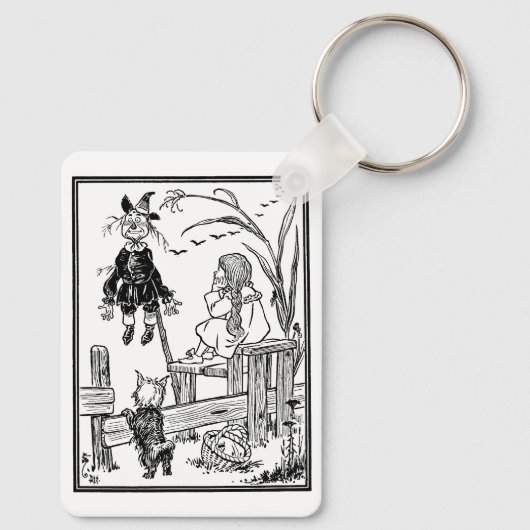  tovenaar van Oz, Dorothy Toto ontmoeten Scarecrow Sleutelhanger (Achterkant)