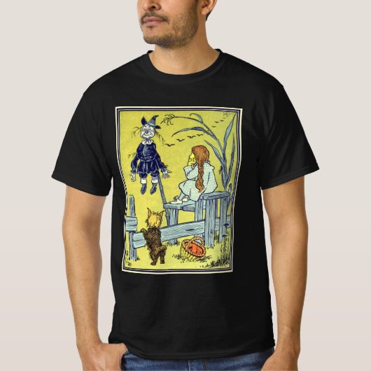  tovenaar van Oz, Dorothy Toto ontmoeten Scarecrow T-shirt (Voorkant)