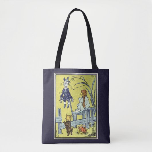  tovenaar van Oz, Dorothy Toto ontmoeten Scarecrow Tote Bag (Voorkant)