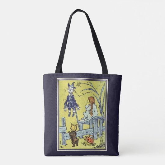  tovenaar van Oz, Dorothy Toto ontmoeten Scarecrow Tote Bag (Achterkant)
