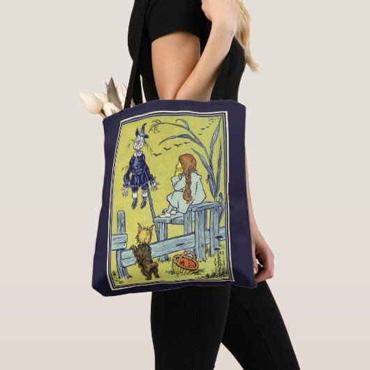  tovenaar van Oz, Dorothy Toto ontmoeten Scarecrow Tote Bag (Dichtbij)