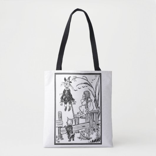 tovenaar van Oz, Dorothy Toto ontmoeten Scarecrow Tote Bag (Voorkant)
