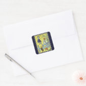 tovenaar van Oz, Dorothy Toto ontmoeten Scarecrow Vierkante Sticker (Envelop)