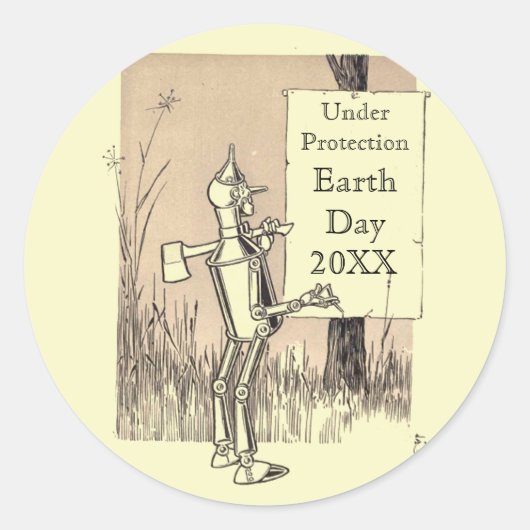 Tovenaar van Oz Earth Day Stickers (Voorkant)