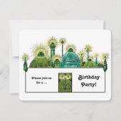  Tovenaar van Oz, Emerald City Birthday Party Kaart (Voorkant)