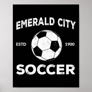 Tovenaar van Oz Emerald City Voetbal Footbyll Kost Poster