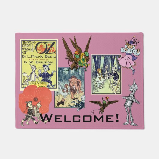 tovenaar van Oz Fairy Tale Book Characters Deurmat (Voorkant)