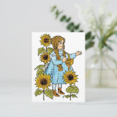  Tovenaar van Oz Fairy Tale Dorothy Sunflower Briefkaart (Staand voorkant)