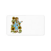  Tovenaar van Oz Fairy Tale Dorothy Sunflower Etiket (Voorkant)