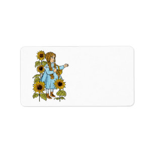 Tovenaar van Oz Fairy Tale Dorothy Sunflower Etiket