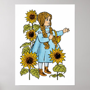 Tovenaar van Oz Fairy Tale Dorothy Sunflower Poster