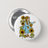Tovenaar van Oz Fairy Tale Dorothy Sunflower Ronde Button 5,7 Cm (Voorkant /achterkant)