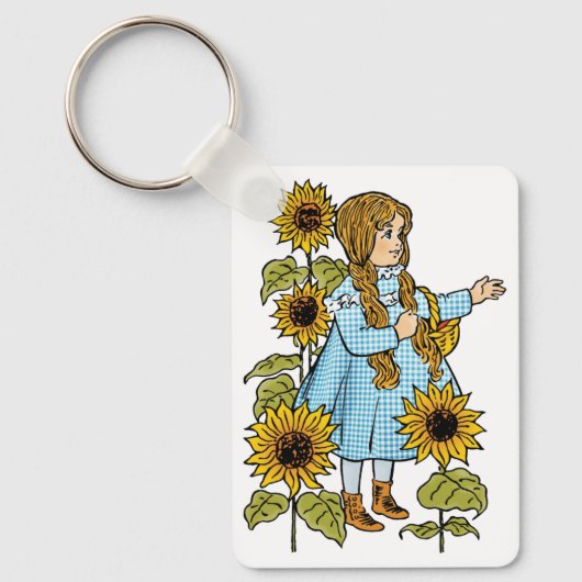  Tovenaar van Oz Fairy Tale Dorothy Sunflower Sleutelhanger (Voorkant)