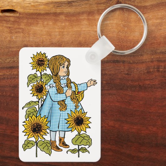  Tovenaar van Oz Fairy Tale Dorothy Sunflower Sleutelhanger (Achterkant)