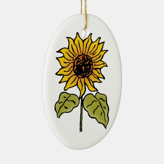  Tovenaar van Oz Fairy Tale Sunflower in Bloom Keramisch Ornament (Rechts)