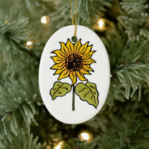 Tovenaar van Oz Fairy Tale Sunflower in Bloom Keramisch Ornament