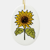 Tovenaar van Oz Fairy Tale Sunflower in Bloom Keramisch Ornament (Achterkant)