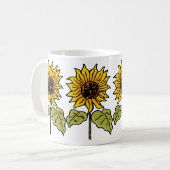  Tovenaar van Oz Fairy Tale Sunflower in Bloom Koffiemok (Voorkant links)