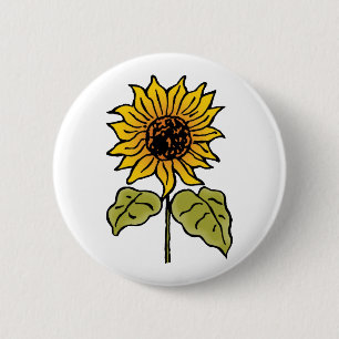 Tovenaar van Oz Fairy Tale Sunflower in Bloom Ronde Button 5,7 Cm