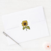  Tovenaar van Oz Fairy Tale Sunflower in Bloom Ronde Sticker (Envelop)