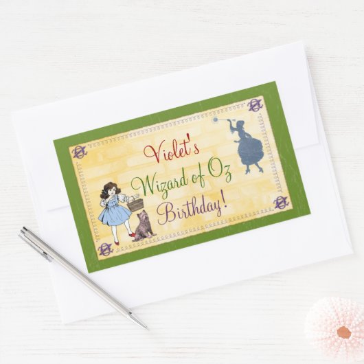 Tovenaar van Oz Flessenlabel of Sticker (Envelop)